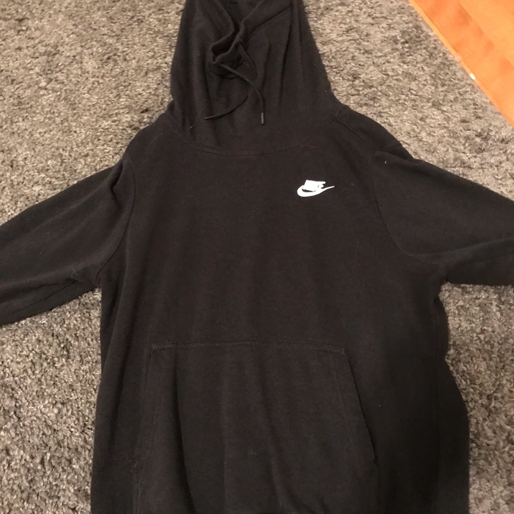 Black turtle neck hoodie